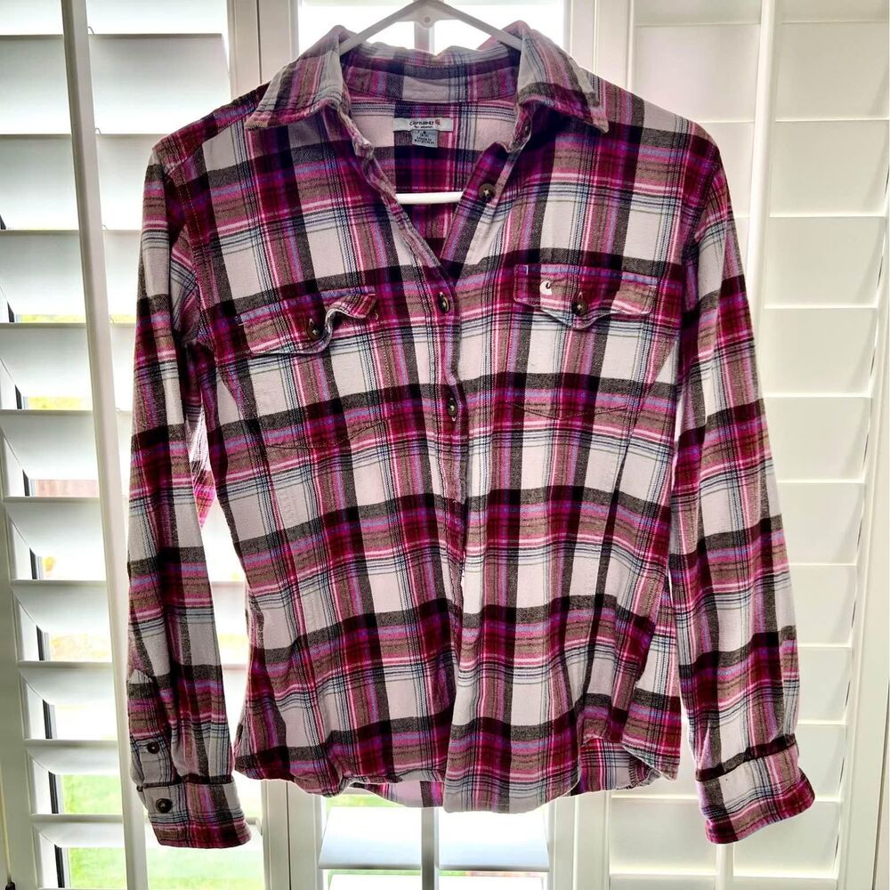 Carhartt Women's Flannel Button Down Shirt- size S